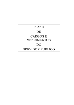 Plano de Cargos e Vencimentos de Servidores da Administra&ccedil;&atilde;o