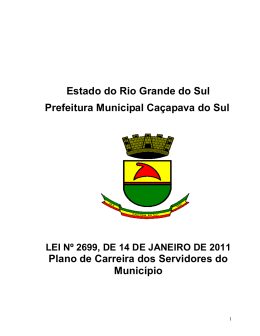 lei n&ordm; 2699, de 14 de janeiro de 2011