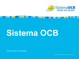 Sistema OCB. - Ministério da Agricultura