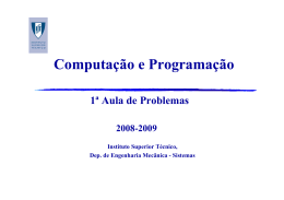 Enunciado da 1&ordf; aula de problemas