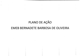 PLANO DE AÇÃO EMEB BERNADETE BARBOSA DE OLIVEIRA