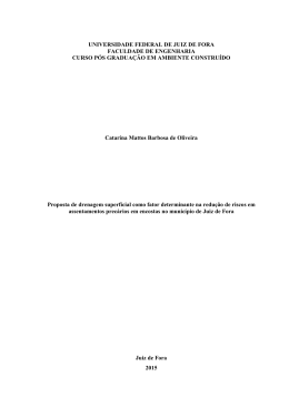 Proposta de drenagem superficial como fator determinante na