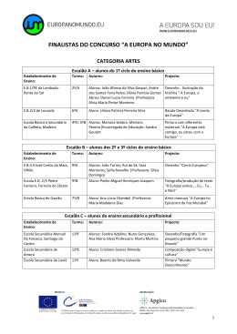 Lista Completa de Finalistas - Agrupamento de Escolas de Santiago