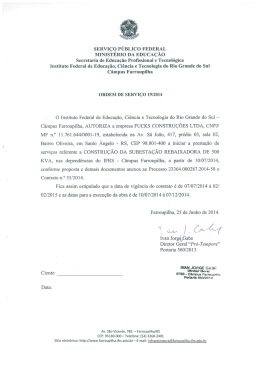 Ordem de Serviço 19/2014. Câmpus Farroupilha autoria a empresa