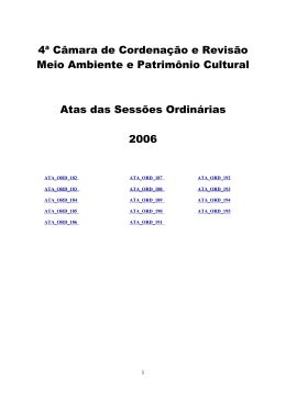 2006 - Atas da 182&ordf; a 195&ordf; reuni&atilde;o