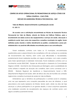 Estudo do NAT sobre desenvolvimento e