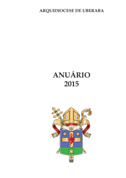 ANUÁRIO 2015 - Arquidiocese de Uberaba
