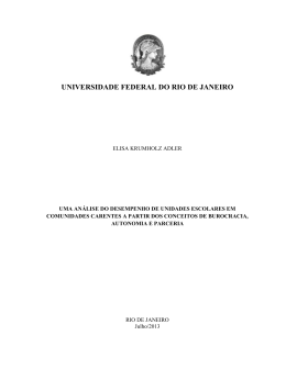 Uma análise do desempenho de unidades escolares em