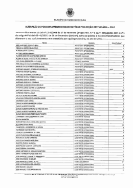 Altera&ccedil;&atilde;o de Posicionamento Remunerat&oacute;rio por op&ccedil;&atilde;o Gestion&aacute;ria