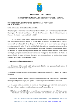 Edital - Prefeitura de S&atilde;o Lu&iacute;s