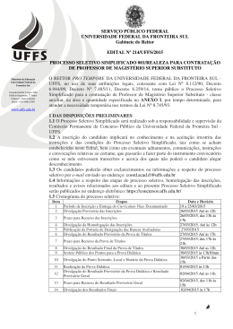 Edital N&ordm; 214/UFFS/2015
