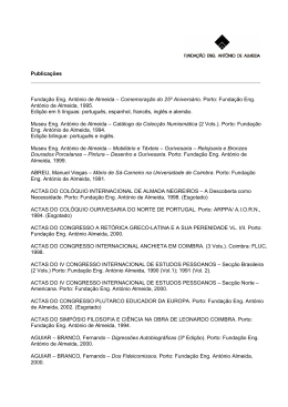 Publica&ccedil;&otilde;es Funda&ccedil;&atilde;o Eng. Ant&oacute;nio de Almeida &ndash; Comemora&ccedil;&atilde;o