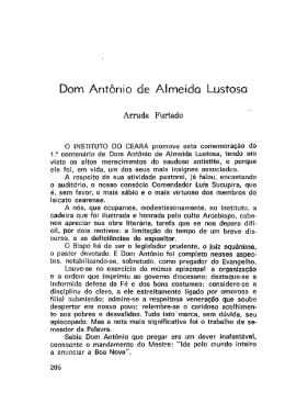 Dom Ant&ocirc;nio de Almeida Lustosa
