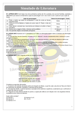 Simulado de Literatura - centro integrado excelsus