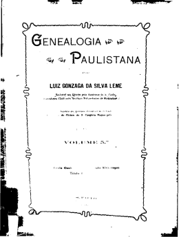 Genealogia Paulistana