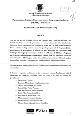 (PEPAL) - 5:* EDIÇÃO LICENCIATURA EM AMBIENTE (REF.a B)