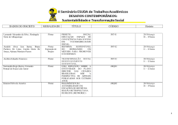 DADOS DO INSCRITO MODALIDADE TÍTULO CÓDIGO