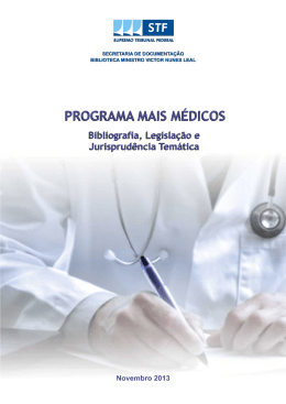Programa Mais M&eacute;dicos novembro 2013
