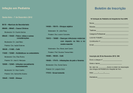 Boletim de Inscrição - Sociedade Portuguesa de Pediatria