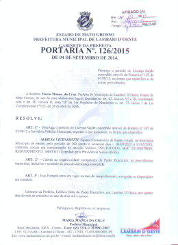 Prorroga o período de Licença Saúde concedido através da Portaria