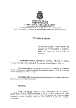 Portaria nº 30/2015 - TJ/CE - Tribunal de Justiça do Estado do Ceará