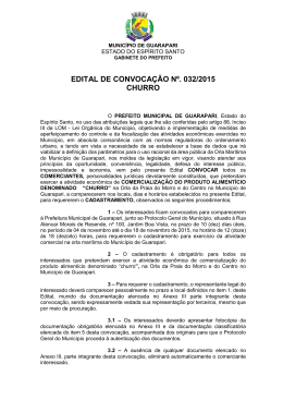 Edital de Convocação Nº 032/2015 - Churro
