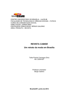 REVISTA CABIDE Um retrato da moda em Bras&iacute;lia