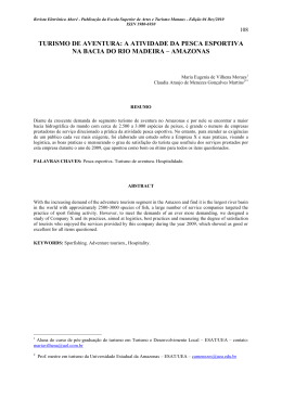 a atividade da pesca esportiva na bacia do rio madeira - revistas