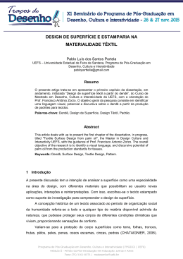 design de superf&iacute;cie e estamparia na materialidade t&ecirc;xtil