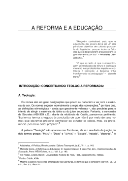 A REFORMA E A EDUCA&Ccedil;&Atilde;O