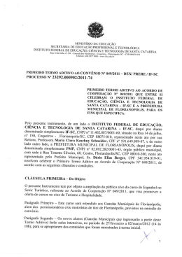 Primeiro termo aditivo ao convênio