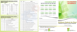 Calendário acadêmico 2015 - Integrado