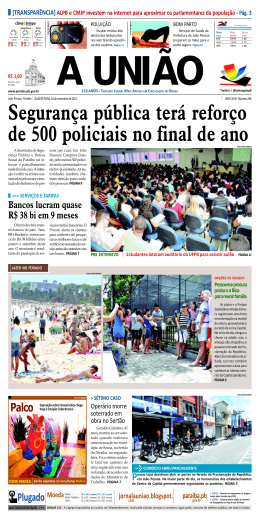 a uni&atilde;o - Governo da Para&iacute;ba