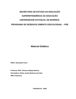 Material Didático - Secretaria de Estado da Educação do Paraná