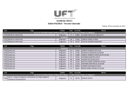 Edital 073/2013 - Terceira Chamada Vestibular 2013.2