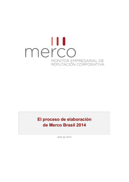El proceso de elaboraci&oacute;n de Merco Brasil 2014