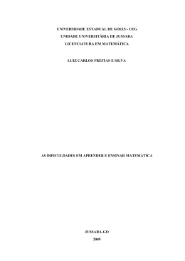 As Dificuldades em Aprender e Ensinar Matem&aacute;tica