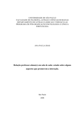 Rela&ccedil;&atilde;o professor-aluno (s) em sala de aula: estudo sobre alguns