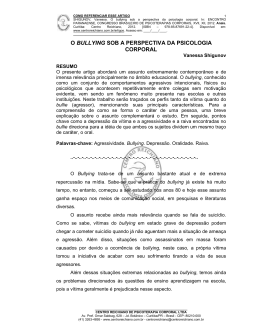 O bullying sob a perspectiva da psicologia