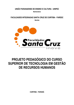 projeto pedag&oacute;gico do curso superior de tecnologia em gest&atilde;o de