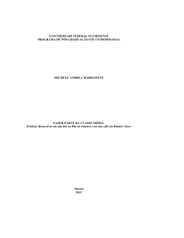 fazer parte da classe m&eacute;dia - Universidade Federal Fluminense