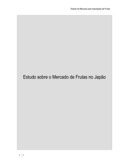 Estudo sobre o Mercado de Frutas no Jap&atilde;o