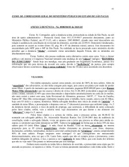 EXMO. SR. CORREGEDOR GERAL DO MINIST&Eacute;RIO P&Uacute;BLICO DO