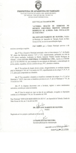 PREFEITURA DE APARECIDA DD TABDADO aus. 51.155 T5L5511