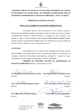 Edital de Julgamento de Recurso Administrativo