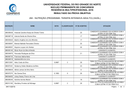 204 - Nutri&ccedil;&atilde;o (Programa: Terapia Intensiva Adulto)