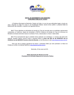edital de deferimento das isen&ccedil;&otilde;es - EBCP