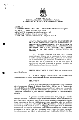 poder judici&aacute;rio tribunal de justi&ccedil;a do estado da para&iacute;ba gabinete do