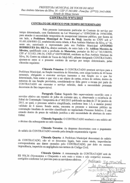 PREFEITURA MUNICIPAL DE T OCOS DO MOJI Rua Ant&ocirc;nio