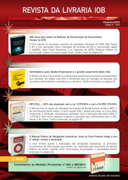 REVISTA DA LIVRARIA IOB